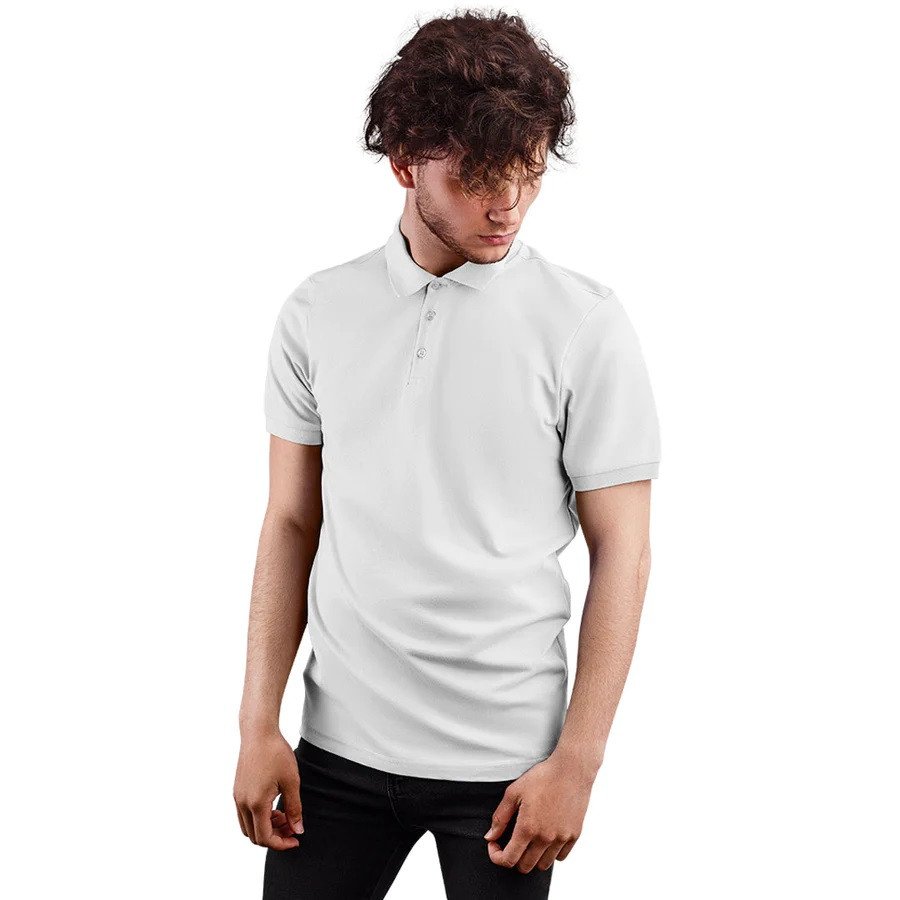 White Polo T-Shirt – Cotton PQ