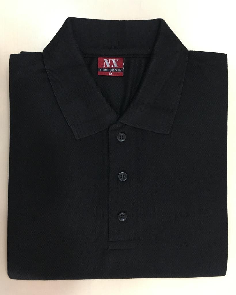 Corporate Polo neck T-Shirt - Black