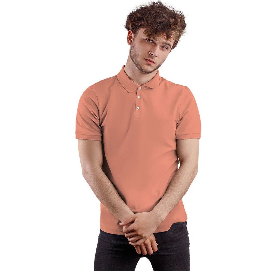 Peach Polo T-Shirt – Cotton PQ