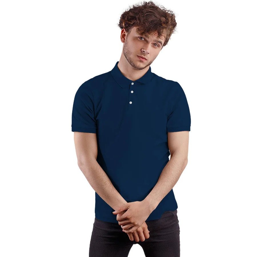 Navy Blue Polo T-Shirt – Cotton PQ